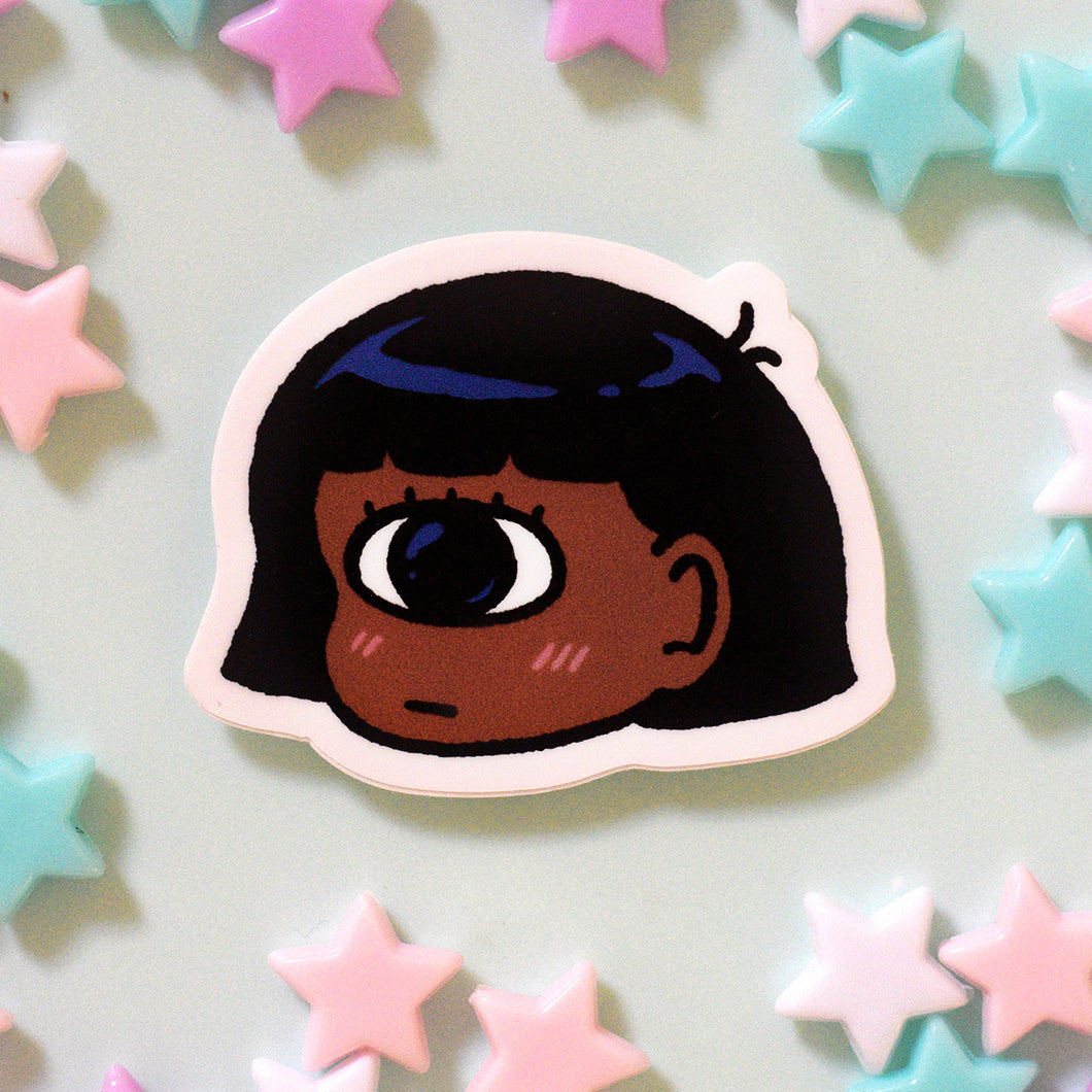 Cyclops Girl Sticker (Hazelnut)